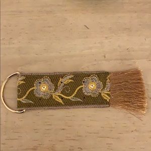 NWOT Anthropologie embroidered keychain 💐